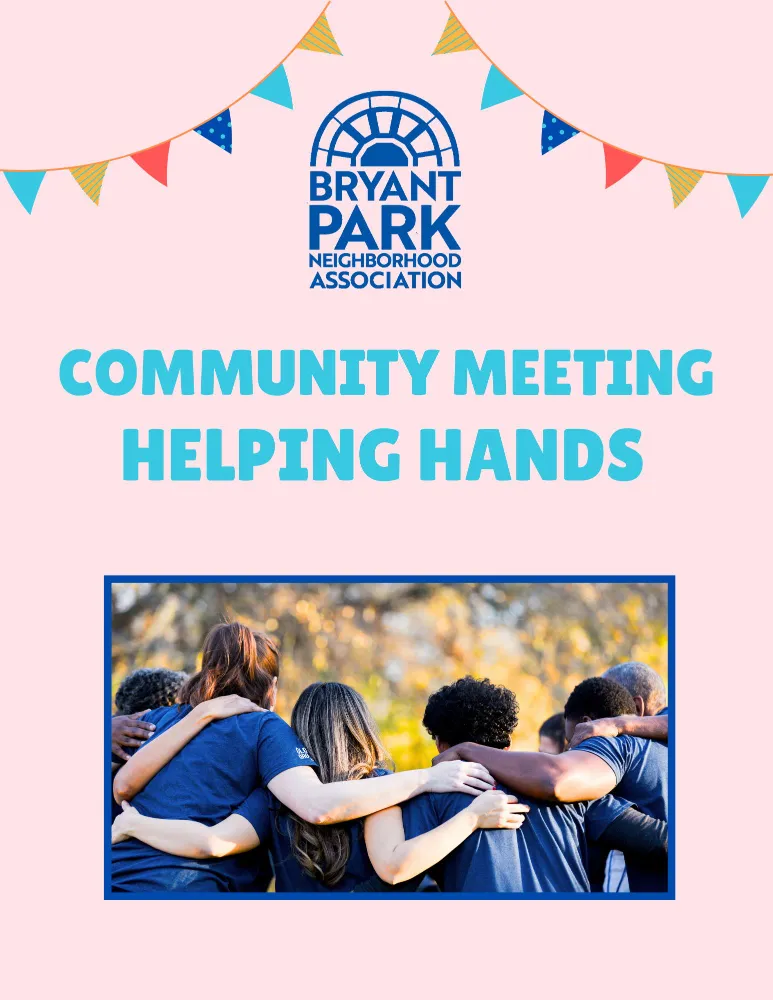 Flyer for Helping Hands Community Meeting